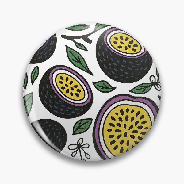 Item preview, Cute Passion Fruit Pattern with Leaves Illustration designed and sold by ArtfulWeave.