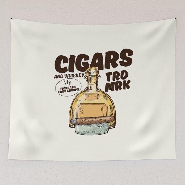 Item preview, Cigars and whiskey: my two basic food groups (Cigar and whiskey) designed and sold by Peerless-Prime.