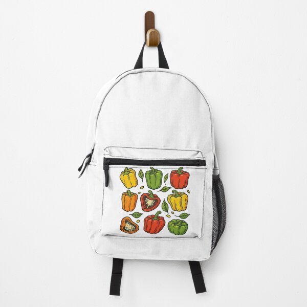 Item preview, Cute Bell Pepper Pattern with Red Green Yellow and Orange Peppers Illustration designed and sold by ArtfulWeave.