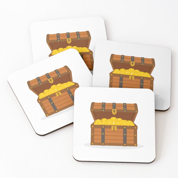 Item preview, Pirate Treasure Chest Open with Gold Coins – Adventure Fantasy Illustration designed and sold by PrintCreations9.