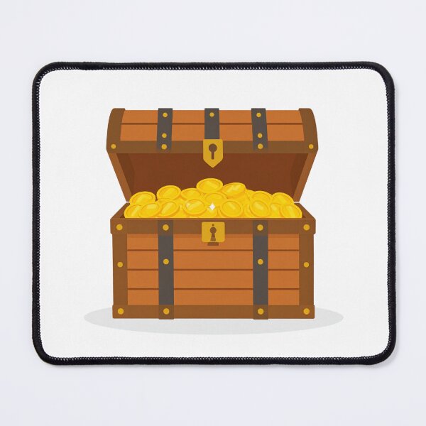 Item preview, Pirate Treasure Chest Open with Gold Coins – Adventure Fantasy Illustration designed and sold by PrintCreations9.