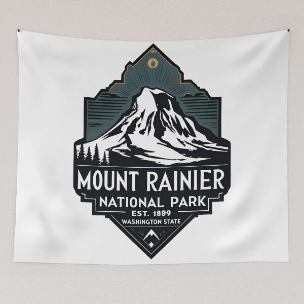 Item preview, Mount Rainier National Park - Washington - US  designed and sold by GoodOldVintage.
