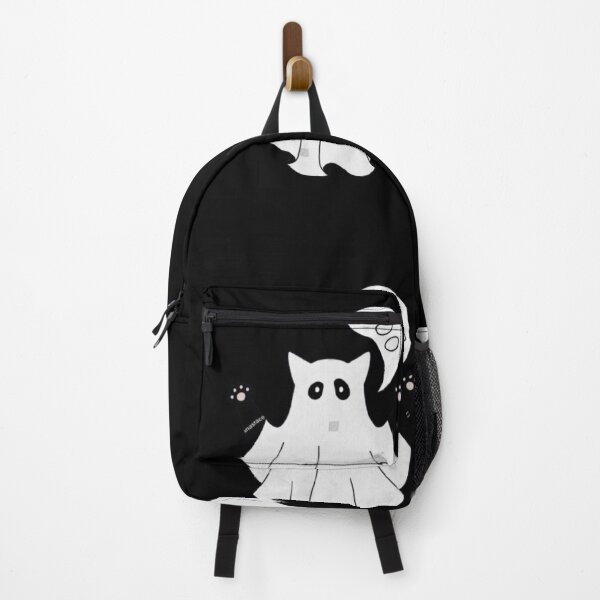 Item preview, Cute ghost cat halloween theme flat vector illustration. designed and sold by The Art Vibe.