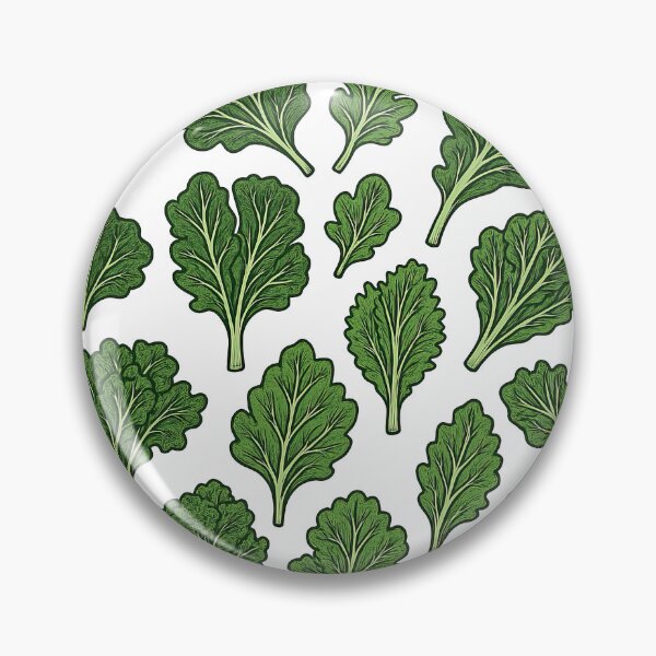 Item preview, Cute Green Spinach Leaf Pattern Illustration designed and sold by ArtfulWeave.