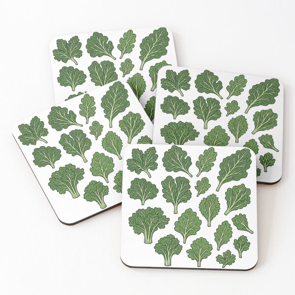 Item preview, Cute Green Spinach Leaf Pattern Illustration designed and sold by ArtfulWeave.