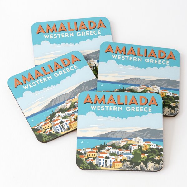 Aperçu de l'œuvre Amaliada Grèce Voyages Vintage Tourisme Rétro créée et vendue par TravelersGems.