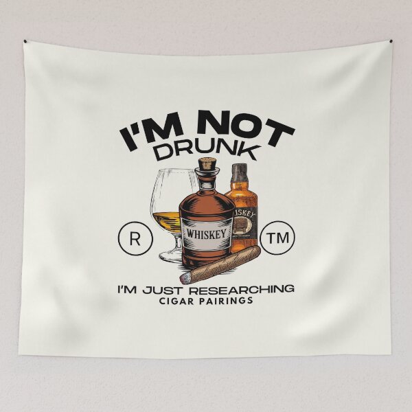 Item preview, I'm not drunk, I'm just researching cigar pairings (Cigar and whiskey) designed and sold by Peerless-Prime.