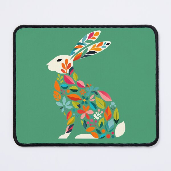 Item preview, Whimsical Woodland Hare - Scandinavian Folk Art by heidiannemorris © designed and sold by FOLK ART FUSION by heidiannemorris.