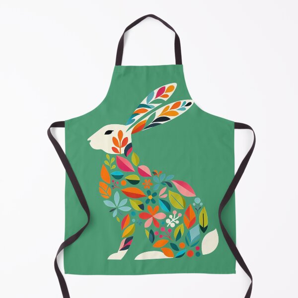 Item preview, Whimsical Woodland Hare - Scandinavian Folk Art by heidiannemorris © designed and sold by FOLK ART FUSION by heidiannemorris.