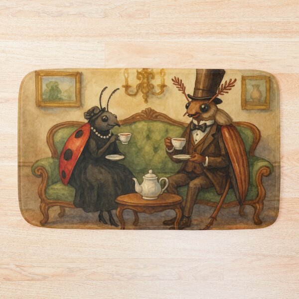 Item preview, Funny bugs drinking tea designed and sold by Mauswohn.