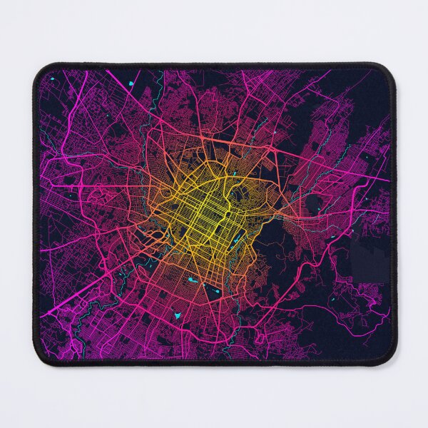 Item preview, Puebla City Map of Mexico - Neon designed and sold by deMAP.