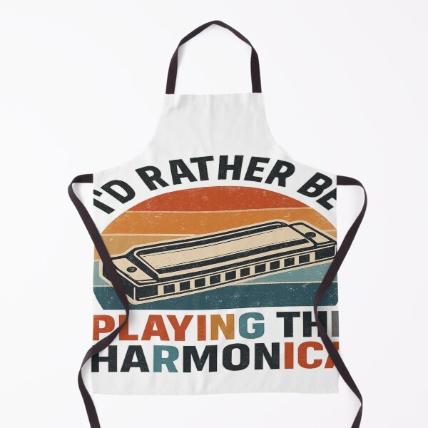 Item preview,  Retro Vintage Harmonicas T-Shirt  I'd Rather Be Playing The Harmonica Music Lover Tee designed and sold by TulipsArtDesigns .