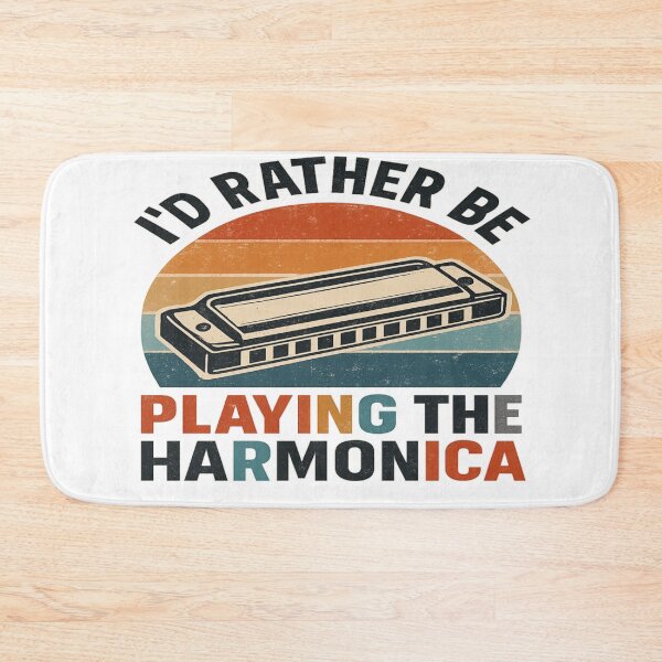 Item preview,  Retro Vintage Harmonicas T-Shirt  I'd Rather Be Playing The Harmonica Music Lover Tee designed and sold by TulipsArtDesigns .