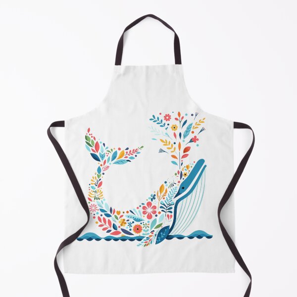Artikelvorschau, Ocean Bloom Blauwal - Skandinavische Volkskunst von heidiannemorris © entworfen und verkauft von FOLK ART FUSION by heidiannemorris.
