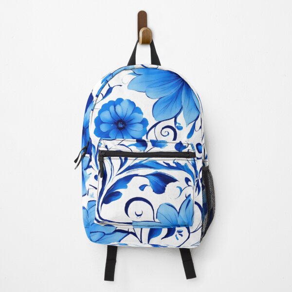 Item preview, Seamless Bloom: Diagonal Dance of Blue & White designed and sold by catcurio.