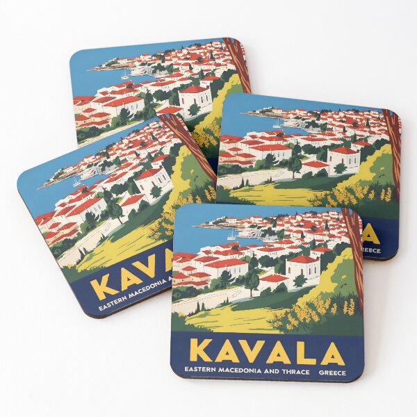 Item preview, Kavala Western Eastern Macedonia and Thrace Greece Vintage Travel Retro Tourism 2 designed and sold by TravelersGems.