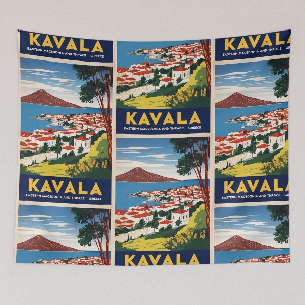 Item preview, Kavala Western Eastern Macedonia and Thrace Greece Vintage Travel Retro Tourism 2 designed and sold by TravelersGems.