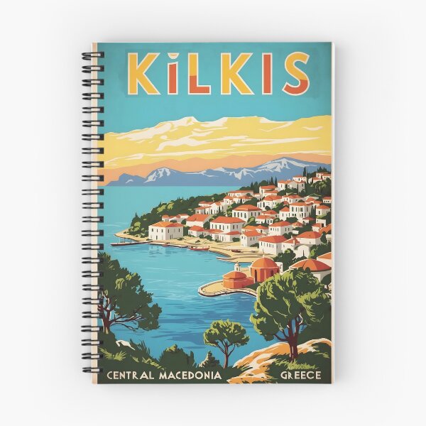 Item preview, Kilkis Central Macedonia Greece Vintage Travel Retro Tourism 2 designed and sold by TravelersGems.