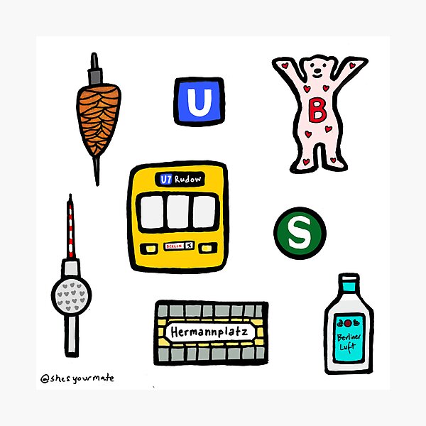 Item preview, Berlin Life Souvenir Merch  designed and sold by urkiddingm8.