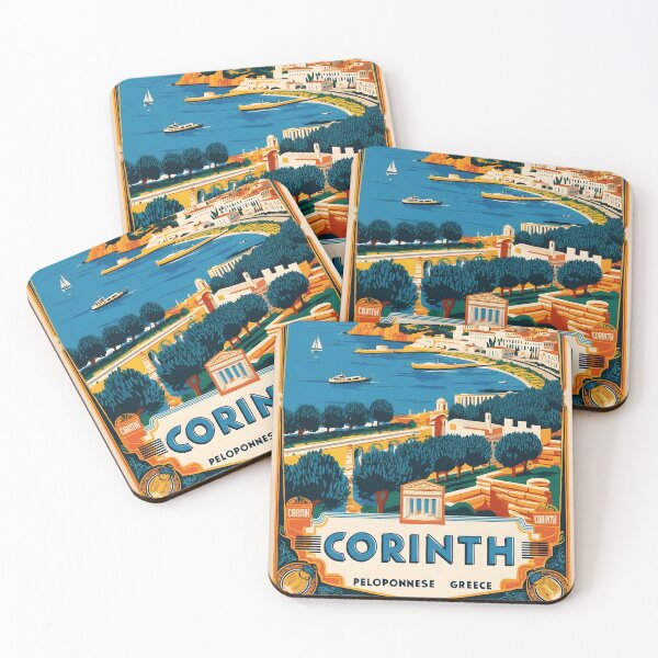 Item preview, Corinth Peloponnese Greece Vintage Travel Retro Tourism 2 designed and sold by TravelersGems.