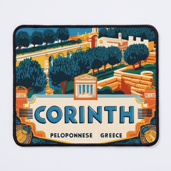 Item preview, Corinth Peloponnese Greece Vintage Travel Retro Tourism 2 designed and sold by TravelersGems.