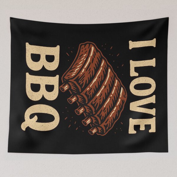Item preview, I Love BBQ – Smoked Ribs Design designed and sold by SteadyRolling.