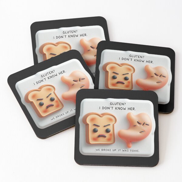 Item preview, Funny Gluten Free Joke – Bread & Stomach Breakup Pun designed and sold by MomentumbyOla.