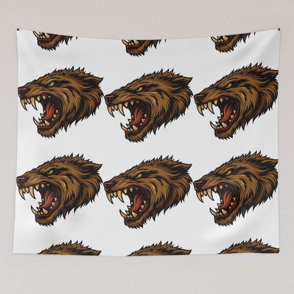 Item preview, Ferocious Roaring Bear Head Traditional Tattoo Art designed and sold by ArtfulWeave.