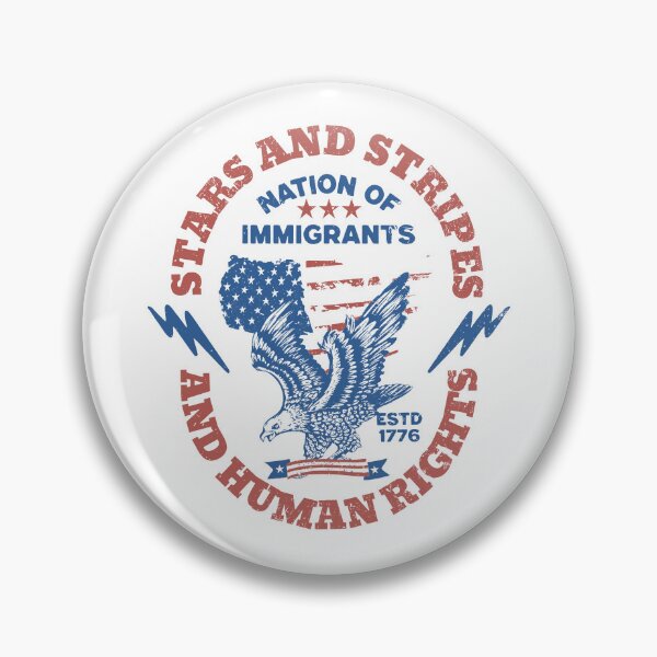 Item preview, Stars and Stripes and Human Rights Tee, Immigrant Rights Fourth of July Shirt, Comfort Colors 4th of July Nation of Immigrants Shirt Liberal designed and sold by DunciOcukino.