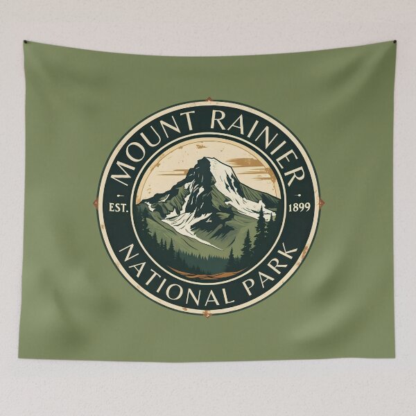 Item preview, Mount Rainier National Park - Washington - US  designed and sold by GoodOldVintage.