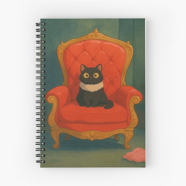 Item preview,  Regal Black Cat on Red Throne designed and sold by UnrealF.