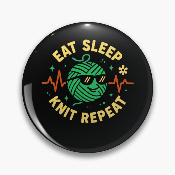Item preview, Eat Sleep Knit Repeat Funny Yarn Design designed and sold by wrestletoys.