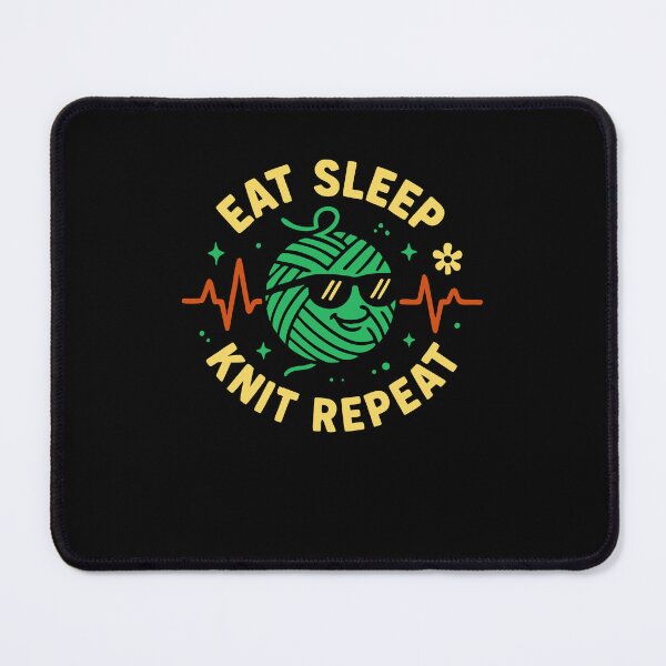 Item preview, Eat Sleep Knit Repeat Funny Yarn Design designed and sold by wrestletoys.