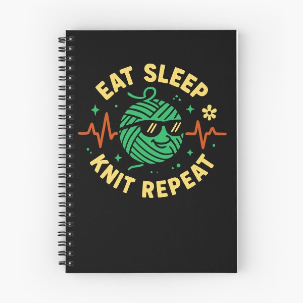 Item preview, Eat Sleep Knit Repeat Funny Yarn Design designed and sold by wrestletoys.
