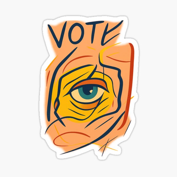 Item preview, Abstract Eye Illustration with "VOTE" Message designed and sold by MugLifeCo.