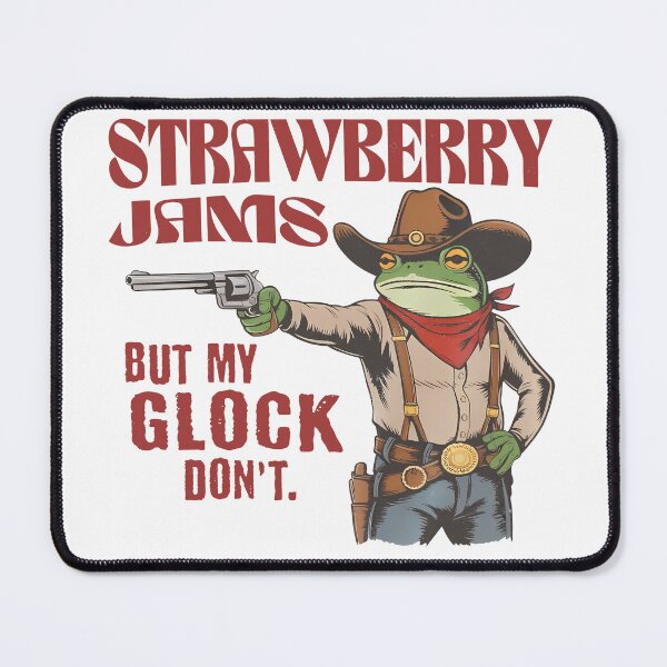 Item preview, Strawberry Jams But My Glock Don't Shirt, Comfort Colors Funny T-shirt, Funny Frog T-Shirt, Funny Meme Shirt, Funny Frog Tee designed and sold by CrinoSwice.