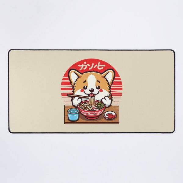 Item preview, Corgi Eating Ramen Cute Kawaii designed and sold by Scaryzz.