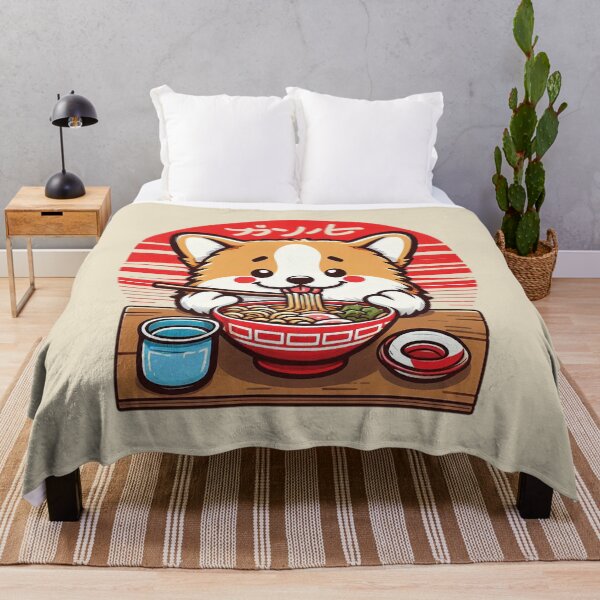 Item preview, Corgi Eating Ramen Cute Kawaii designed and sold by Scaryzz.