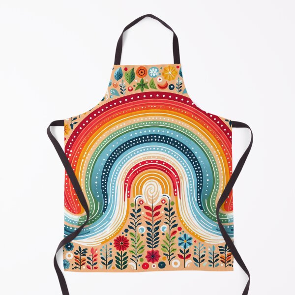 Item preview, Colorful Rainbow Wave - Scandinavian Folk Art by heidiannemorris © designed and sold by FOLK ART FUSION by heidiannemorris.