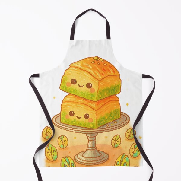 Item preview, Kawaii Pistachio Baklava – Cute Turkish Dessert Illustration designed and sold by Pacika.