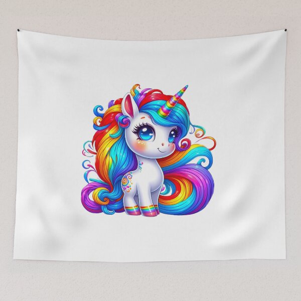Item preview, Cute unicorn, colorful and quirky designed and sold by LoneAngel.