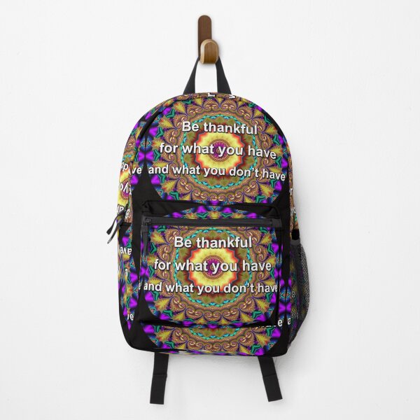 Item preview, Be Thankful for what you have Golden Rainbow Mandala designed and sold by Warren Paul Harris.