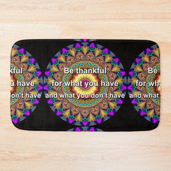 Item preview, Be Thankful for what you have Golden Rainbow Mandala designed and sold by Warren Paul Harris.