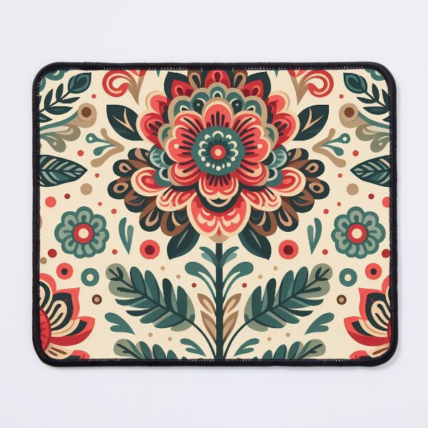Item preview, Intricate Rosemåling Floral Pattern - Scandinavian Folk Art by heidiannemorris © designed and sold by FOLK ART FUSION by heidiannemorris.