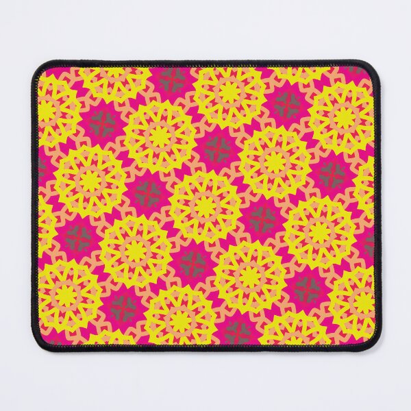 Item preview, Bright Geometric Pattern With Yellow and Pink Mandala Shapes designed and sold by HappyHavenStu.