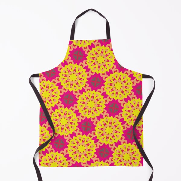 Item preview, Bright Geometric Pattern With Yellow and Pink Mandala Shapes designed and sold by HappyHavenStu.