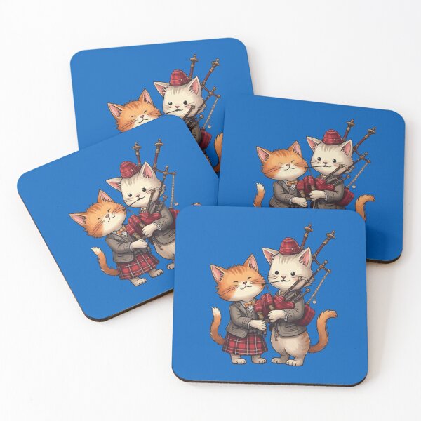 Item preview, Orange Cats Playing Bagpipes and Wearing Plaid designed and sold by taiche.