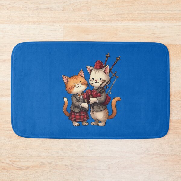 Item preview, Orange Cats Playing Bagpipes and Wearing Plaid designed and sold by taiche.