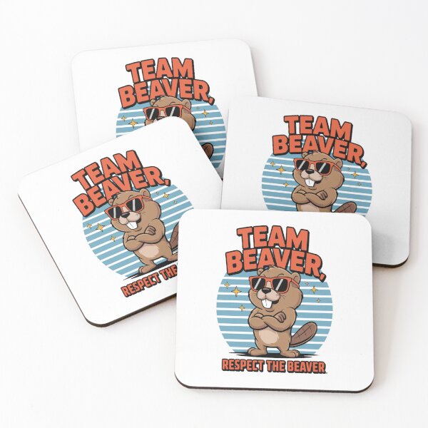 Item preview, Cool Beaver Mascot Team Beaver Respect Funny Sports Tee designed and sold by stickercuffs.