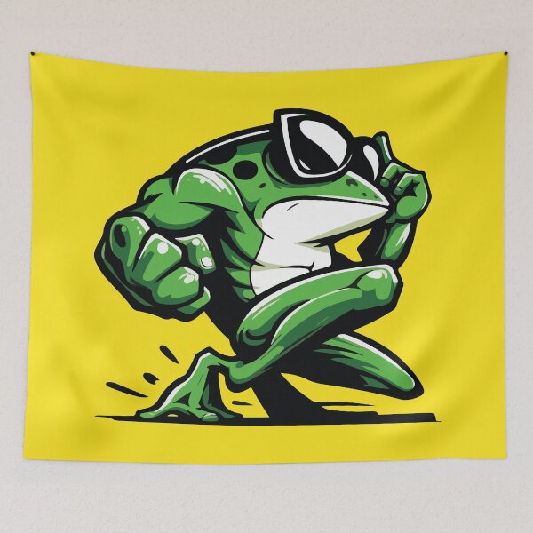 Item preview, Muscular Frog with glasses  designed and sold by BrownHorse90s.